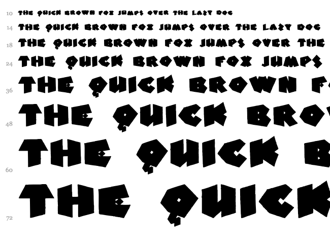 Fat Fantasy font waterfall